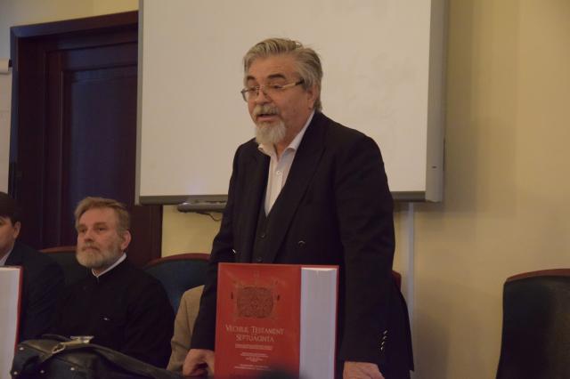 Lansarea volumului „Vechiul Testament - Septuaginta. Versiunea lui Nicolae Spătarul Milescu“