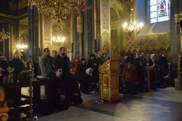 Liturghia Darurilor mai înainte sfinţite unită cu Vecernia, la Catedrala Mitropolitană din Iaşi