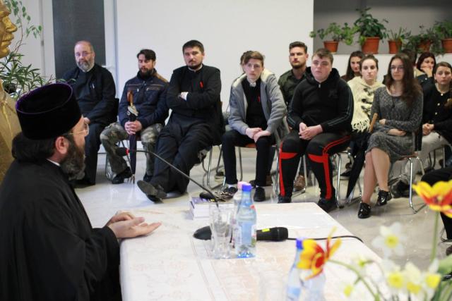 Conferinţă susţinută la Dorohoi de arhim. Mihail Daniliuc