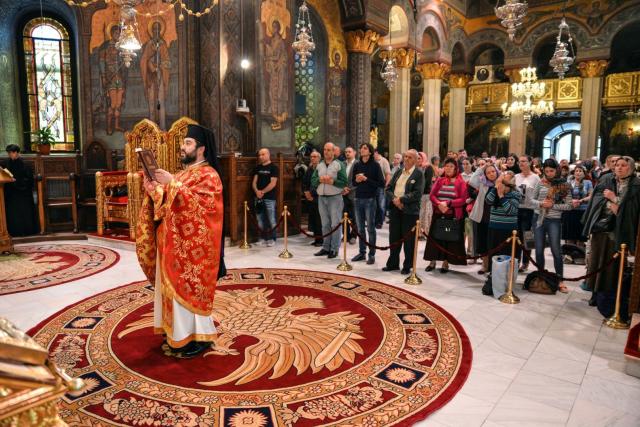 Sfântul Efrem cel Nou a fost cinstit la Catedrala Patriarhală din Bucureşti