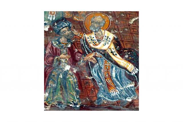 Sfântul Nicolae și palma pe care i-a dat-o lui Arie