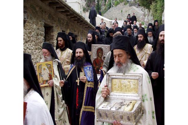 Litanie cu moaştele Sfintei Maria Magdalena la Mănăstirea Simonos Petras
