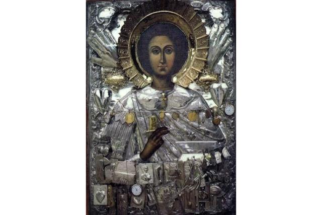 Icoana Sfântului Pantelimon de la Mănăstirea Cutlumuș din Athos