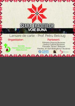 „Seara tradiţiilor româneşti“, eveniment organizat la Bucecea