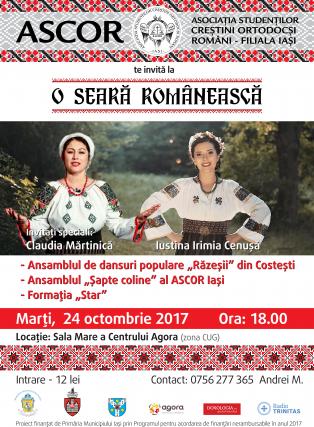 O nouă ediţie a evenimentului „O seară românească“