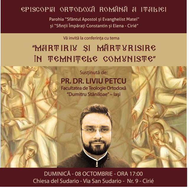 Conferință despre martiriu și mărturisire în Parohia Ciriè (Italia)