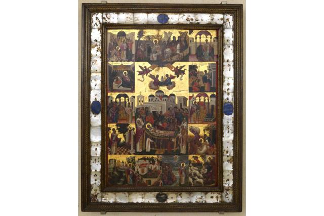 Adormirea Sfântului Spiridon în iconografie