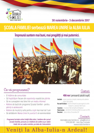 „Școala Familiei” serbează Marea Unire la Alba Iulia