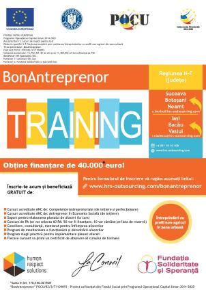 Lansarea proiectului „BonAntreprenor” la Fundaţia „Solidaritate şi Speranţă” din Iaşi