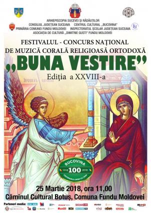 Festival de muzică religioasă la Botuș, în Bucovina
