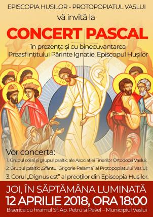 Concert pascal la Biserica „Sfinţii Apostoli Petru şi Pavel“ din Vaslui