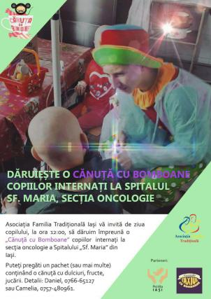 „Cănuțe cu bomboane” pentru copiii bolnavi de cancer