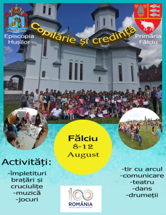 Taberele misionare „Copilărie și credință” în Episcopia Hușilor: prima ediție în localitatea Fălciu