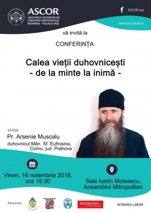 Debutează conferințele ASCOR Iași: „Calea vieții duhovnicești - de la minte la inimă”