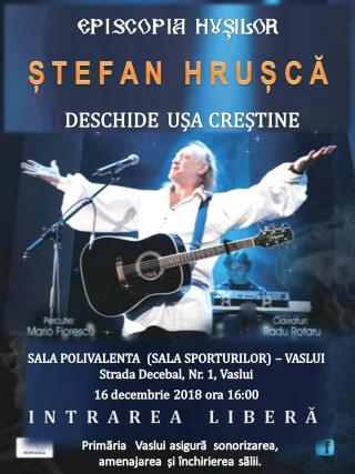 Ștefan Hrușcă va susţine un concert de colinde la Vaslui