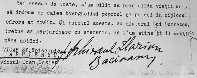 Omagiu în semn de recunoştinţă pentru Arhiereul Ilarion Băcăoanul