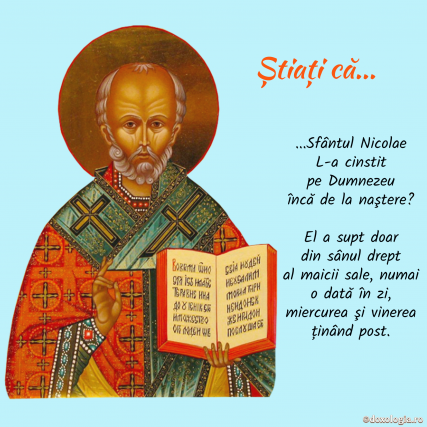 Știați că Sfântul Nicolae L-a cinstit pe Dumnezeu încă de la naștere?