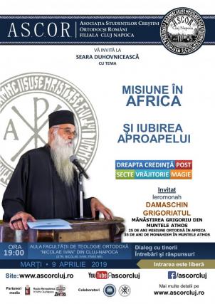 Părintele Damaschin Grigoriatul va conferenția la Cluj-Napoca