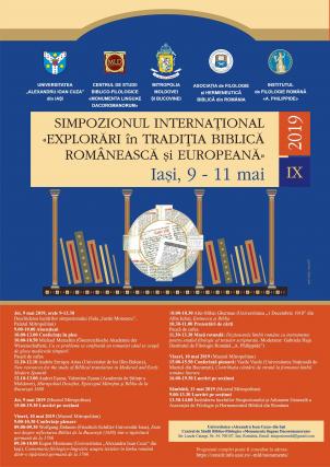 Astăzi debutează la Iași Simpozionul internaţional „Explorări în tradiţia biblică românească şi europeanăˮ