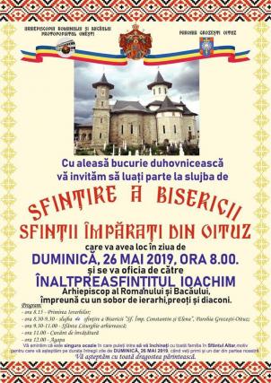 Biserica „Sfinții Împărați” din Oituz va fi sfințită în Duminica Samarinencii