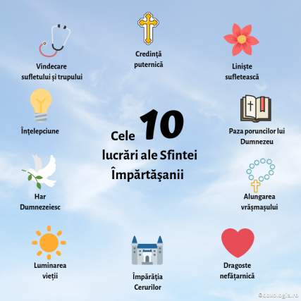 Cele 10 daruri ale Sfintei Împărtăşanii