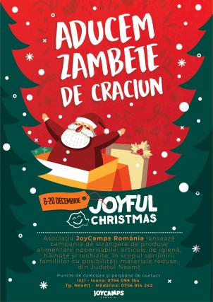 JoyCamps Romania aduce zâmbete de Crăciun familiilor defavorizate cu mulți copii