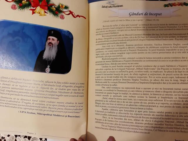 A apărut un nou număr al revistei CALEA SPRE LUMINĂ a Colegiului Naţional ”Mihail Sadoveanu” din Paşcani