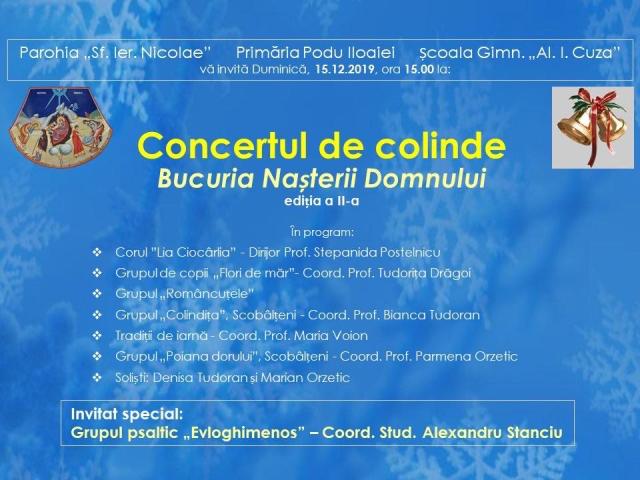 Concert de colinde la Biserica „Sfântul Nicolae” din Podu Iloaiei