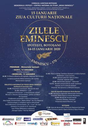 Poetul național Mihai Eminescu va fi omagiat la Ipoteşti
