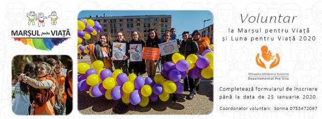 Pro Vita Iași recrutează voluntari pentru Marșul pentru Viață și Luna pentru Viață 2020