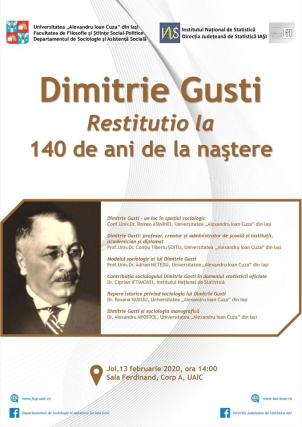 Dimitrie Gusti – restitutio la 140 de ani de la naştere