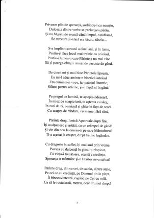 Parastas pentru părintele Ioan Apetroaiei