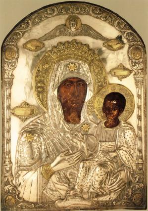 Icoana Maicii Domnului Antifonitria (Împotrivă glăsuitoarea) de la Mănăstirea Vatoped