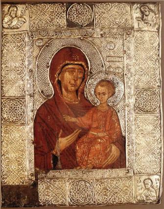 Icoana Maicii Domnului Eleovrytissa (Izvorâtoarea de ulei) de la Mănăstirea Vatoped