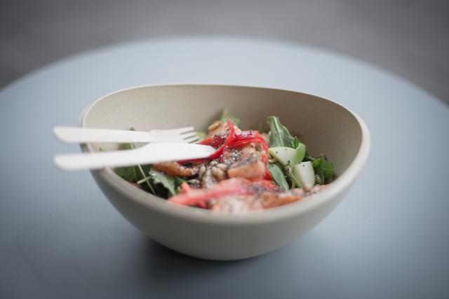 Salată de rucola cu somon