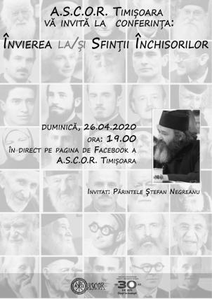 Conferință online ASCOR Timișoara: Învierea la/și sfinții închisorilor