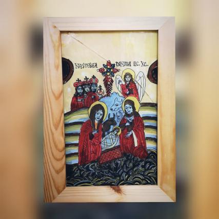 Atelier de icoane pe sticlă și expoziție în parohia Torrent, Spania