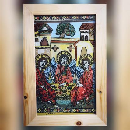 Atelier de icoane pe sticlă și expoziție în parohia Torrent, Spania