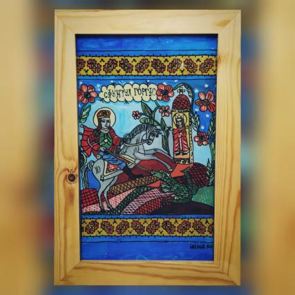 Atelier de icoane pe sticlă și expoziție în parohia Torrent, Spania