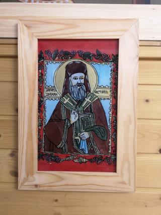 Atelier de icoane pe sticlă și expoziție în parohia Torrent, Spania