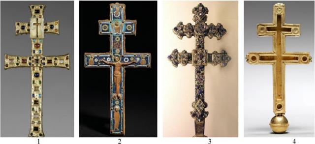 Crucea cu două și cu trei rânduri de brațe – Crucea-relicvariu și crucea de procesiune
