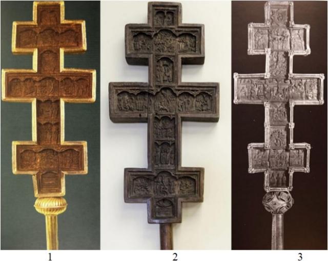 Crucea cu două și cu trei rânduri de brațe – Crucea-relicvariu și crucea de procesiune