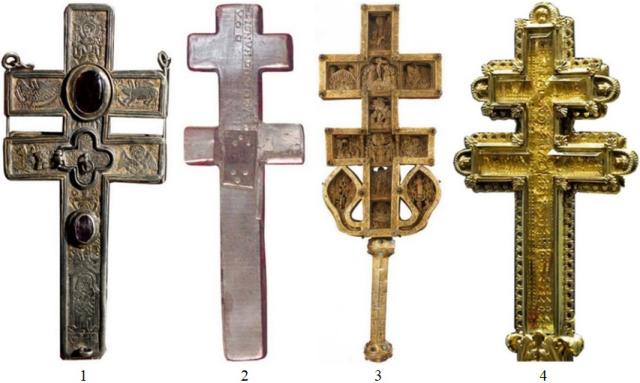 Crucea cu două și cu trei rânduri de brațe – Crucea-relicvariu și crucea de procesiune