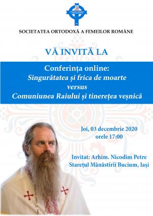 „Singurătatea și frica de moarte versus Comuniunea Raiului și tinerețea veșnică”