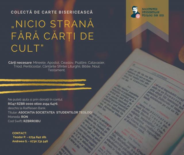 SSTI inițiază campania „Nicio strană fără cărți de cult”