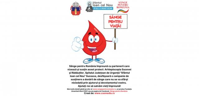 Campania „Sânge pentru viață” - Arhiepiscopia Sucevei și Rădăuților