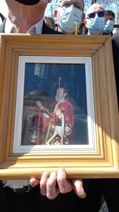 Părintele Dumitru Merticariu a fost înmormântat lângă biserica unde a slujit aproape trei decenii