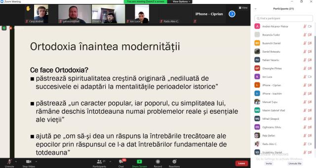 Ateliere în licee și seminarii în cadrul Simpozionului Internațional „Dumitru Stăniloae”