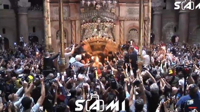 Hristos a Înviat! Sfânta Lumină s-a pogorât la Ierusalim în jurul orei 13.55