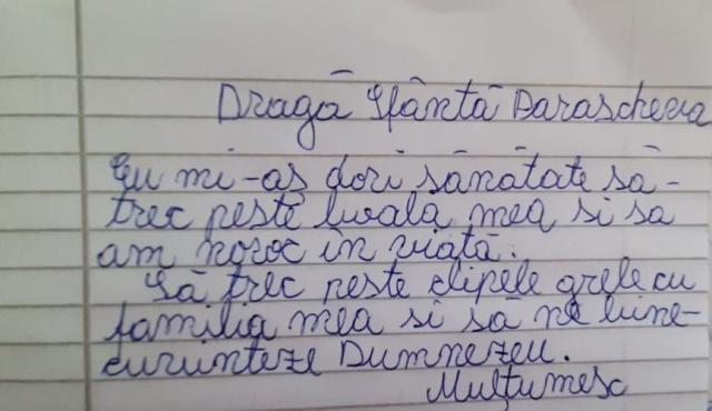 Urări, rugăciuni, frământări – copiii îi vorbesc Sfintei Parascheva (II)